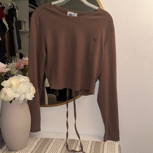 Adidas crop/open back Oversized